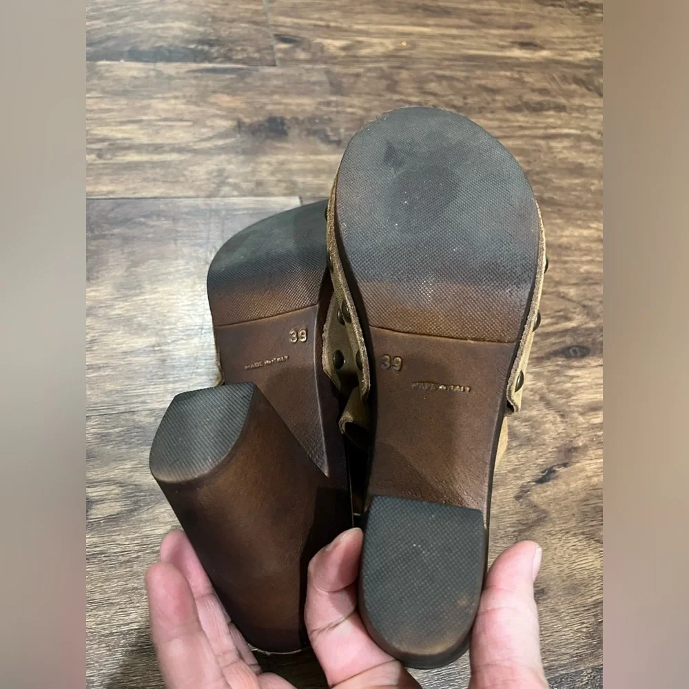 Mila Paoli Brown Suede Platform‎ Sandal Sz. 39